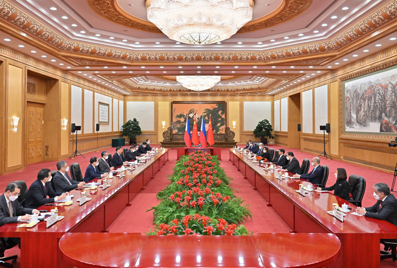 习近平同菲律宾总统马科斯举行会谈 习近平同菲律宾总统马科斯举行会谈