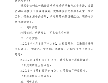 专题调研通知