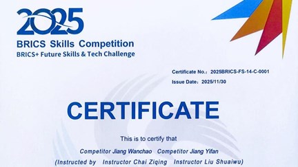 我校教师在金砖国家职业技能大赛中获奖