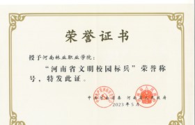 我院榮獲“河南省文明校園標兵”榮譽稱號